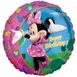 BFK Balon foliowy 18" CIR - "Minnie Happy Birthday"