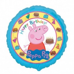 BFK Balon foliowy 18'' CIR - "Peppa Pig Happy Birthday"