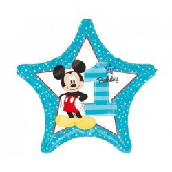 BFK Balon foliowy 18" STR - "Mickey 1st Birthday"