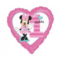 BFK Balon foliowy 18" HRT - "Minnie Mouse 1st Birthday "