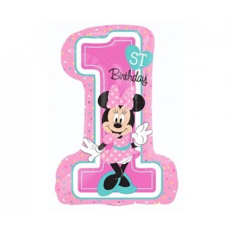 BFK Balon foliowy 36" SHP - "Minnie Mouse 1st Birthday "