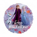 BFK Balon foliowy 18" Frozen 2 Happy Birthday, zapakowany