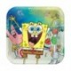 ZTA Talerzyki papierowe SpongeBob 23x23 cm, kwadratowe, 8 szt.