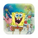 ZTA Talerzyki papierowe SpongeBob 23x23 cm, kwadratowe, 8 szt.