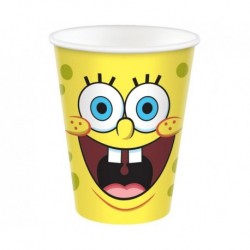 ZKU Kubeczki papierowe SpongeBob 250 ml, 8 szt.