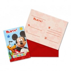 ZKZaproszenia z kopertą "Playful Mickey" 6 szt. KK