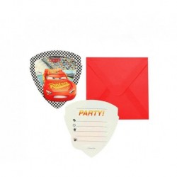 ZK Zaproszenia z kopertą "Cars 3" 6 szt. KK