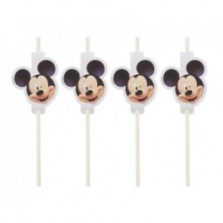 ZSŁ Rurki (słomki) papierowe z medalionem Mickey, 4 szt. KK