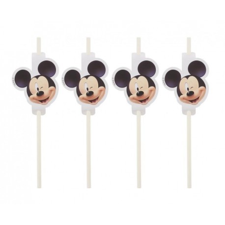 ZSŁ Rurki (słomki) papierowe z medalionem Mickey, 4 szt. KK