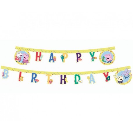 DEBA Banner Peppa Pig - Happy Birthday, 230 cm KK