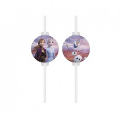 ZSŁ Rurki (słomki) papierowe z medalionem Frozen 2, 4 szt. KK