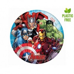 ZTATalerzyki papierowe Mighty Avengers (Marvel), 20cm, 8 szt. (plastic-free) KK
