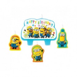 SU Świeczki mini "Minionki- Despicable Me", 4 szt.