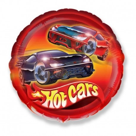BFK Balon foliowy 18" FX - "Samochody Hot Cars" (okrągły), pakowany
