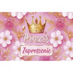 ZK_POLMAK Zaproszenie Princess, 160x95 cm z kopertą, 10 szt.