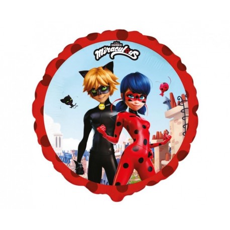 BFK Balon foliowy 18" FX - "Miraculous - Street" (okrągły), pakowany