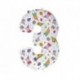 Balon foliowy FX - Number 3 Peppa Pig, 102 cm, niepakowany